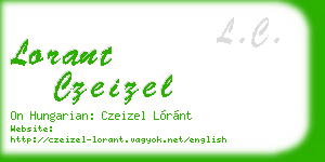 lorant czeizel business card