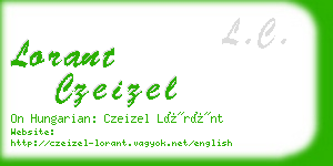 lorant czeizel business card